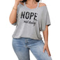 Women s T-shirt Off-Shoulder Short Sleeve Casual Daily Wear