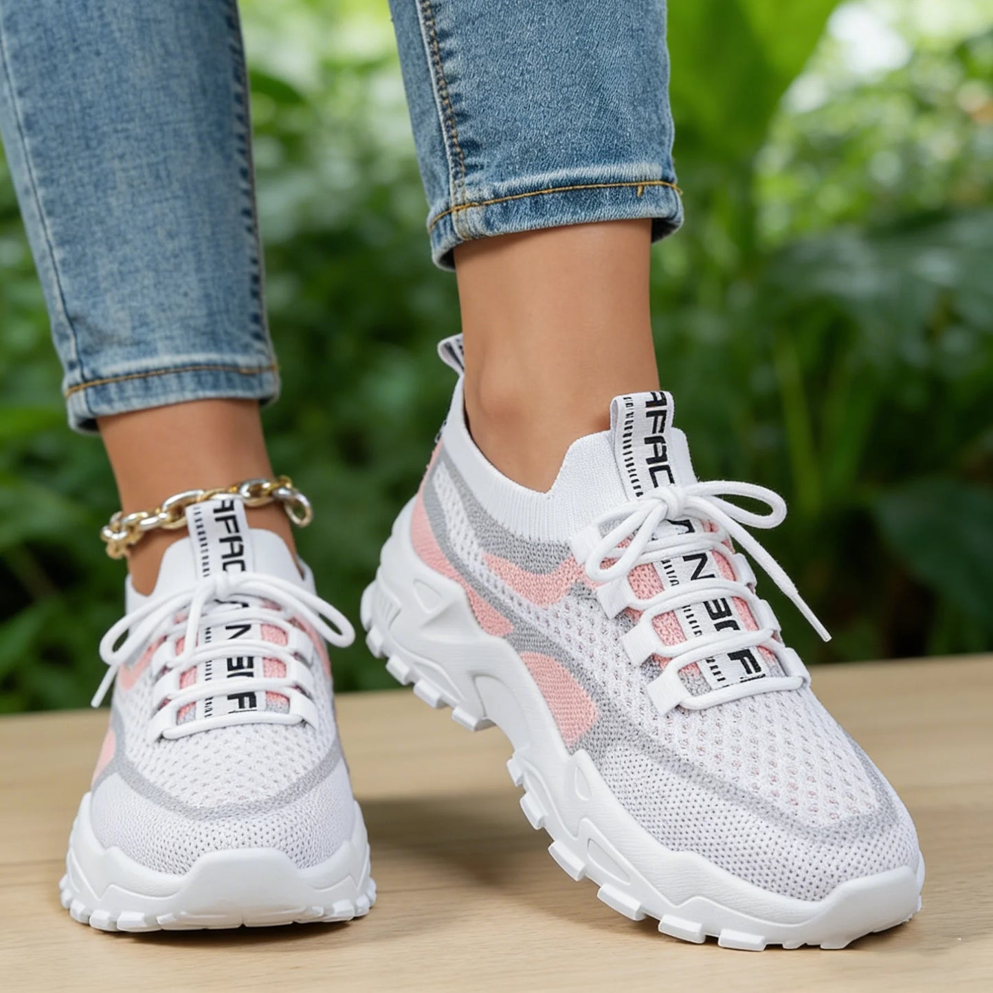 Chunky Sneakers Air Mesh Breathable Sports Shoe