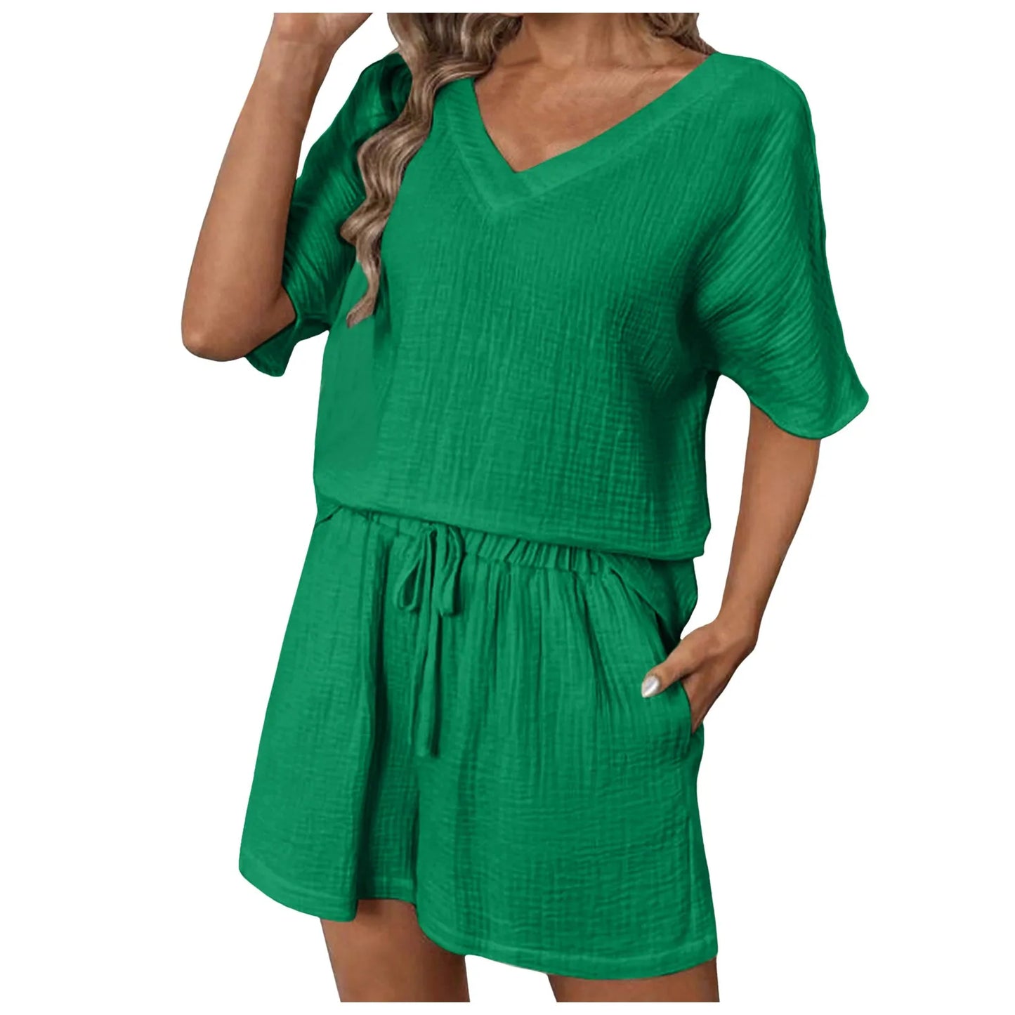 vacation outfits Casual Suit Solid Color