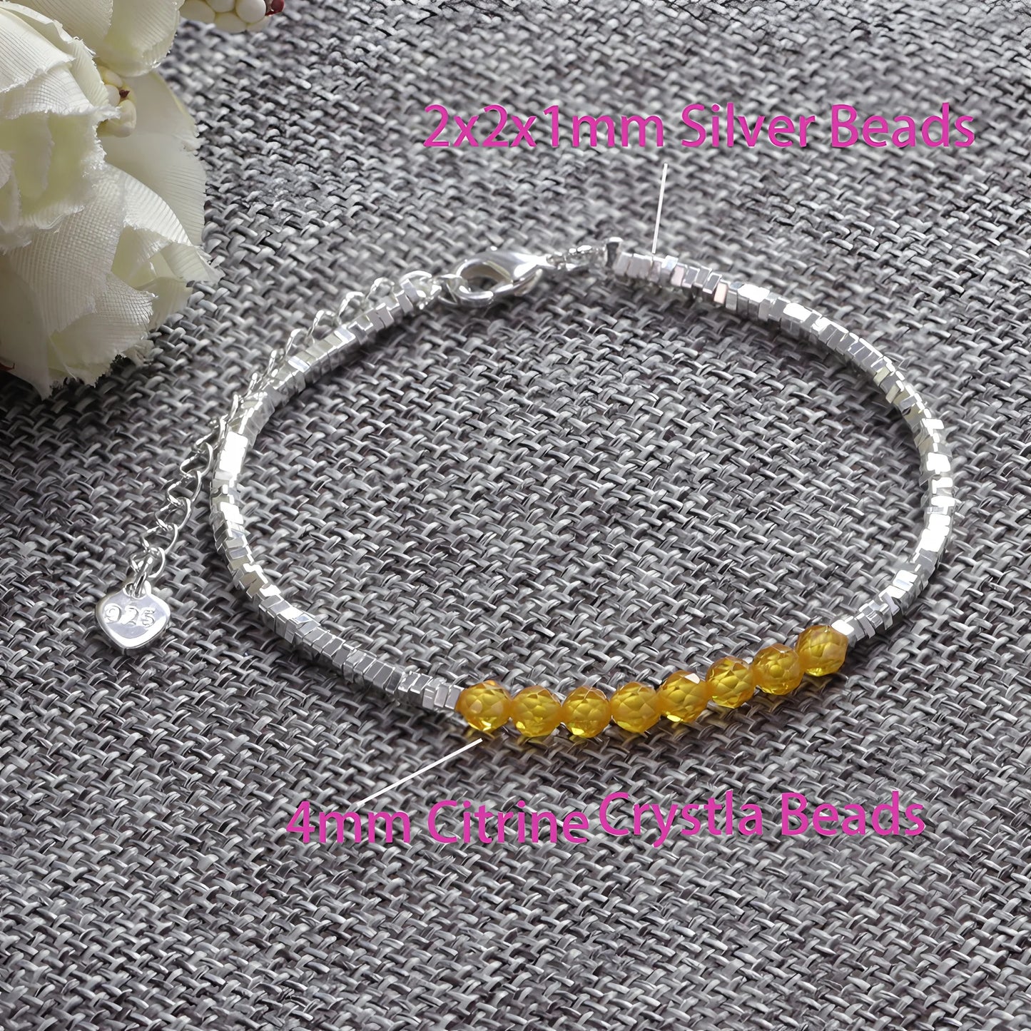 VENTFILLE 925 Sterling Silver Line Extremely fine Bracelet