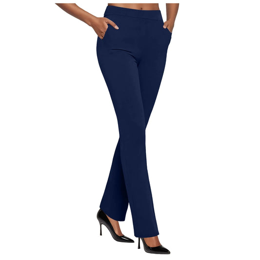Women Business Casual Work Pants High Waist Stretch with Pockets