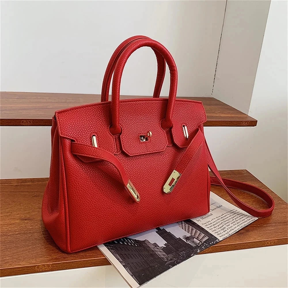 Women's Leather Spacious Purses & Handbags with Shoulder Strap