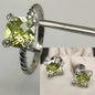 2025 New High-Quality Silver and Gold Color Set with 8mm Colorful Main Stone