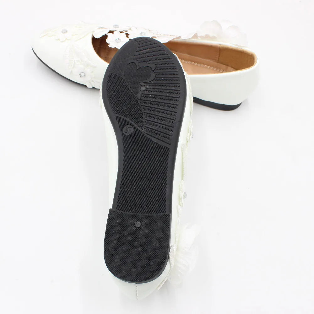 White Flower Pumps New Arrival Women's Shoes