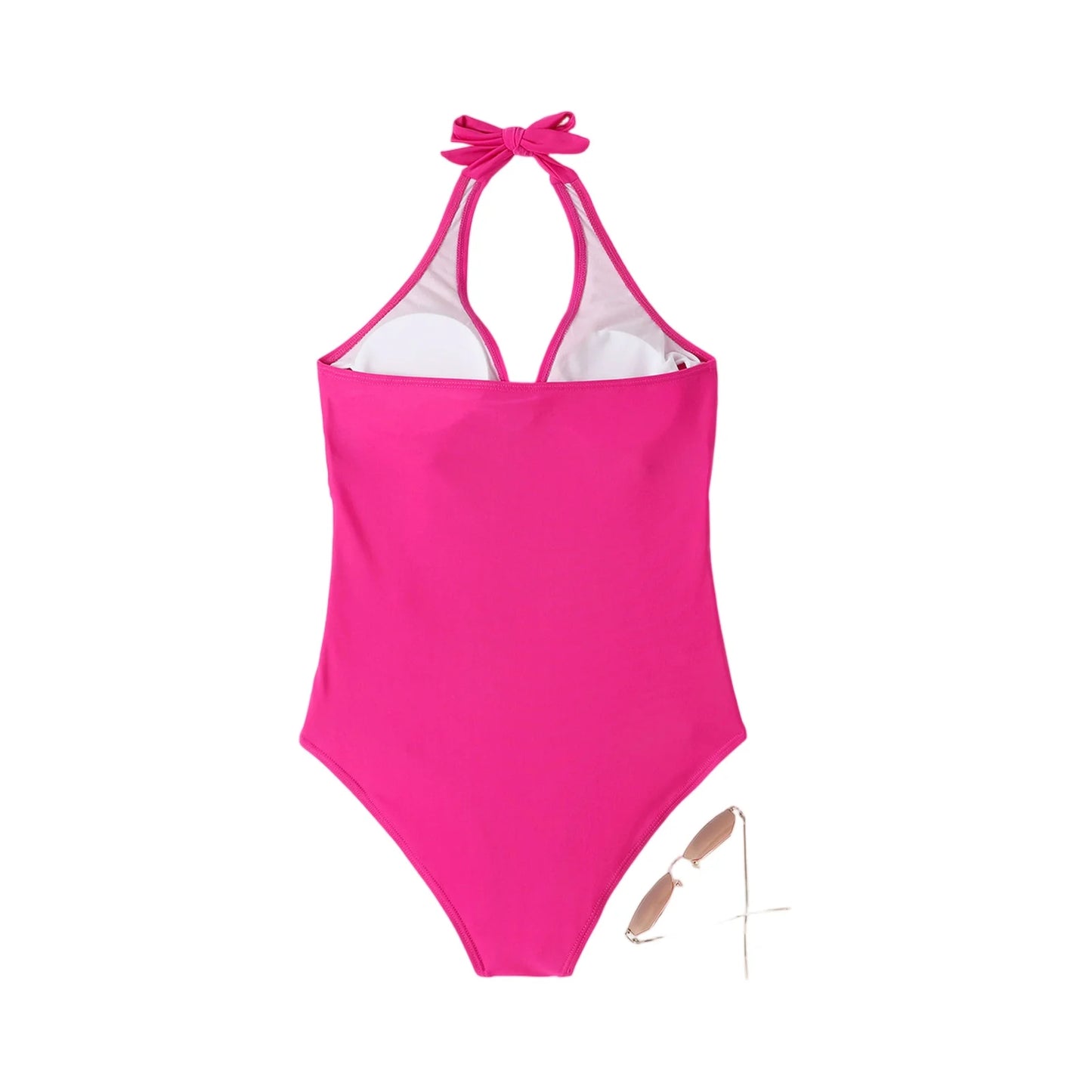 Tummy Control Swimsuit Cross Front Striped One Piece