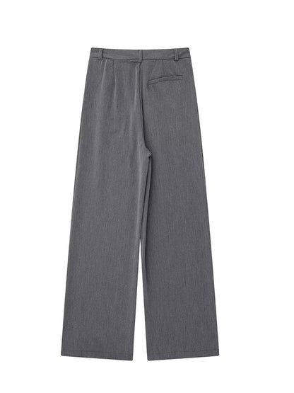 Willshela Women Fashion Solid Front Zipper Straight Pants High Waist Full Length