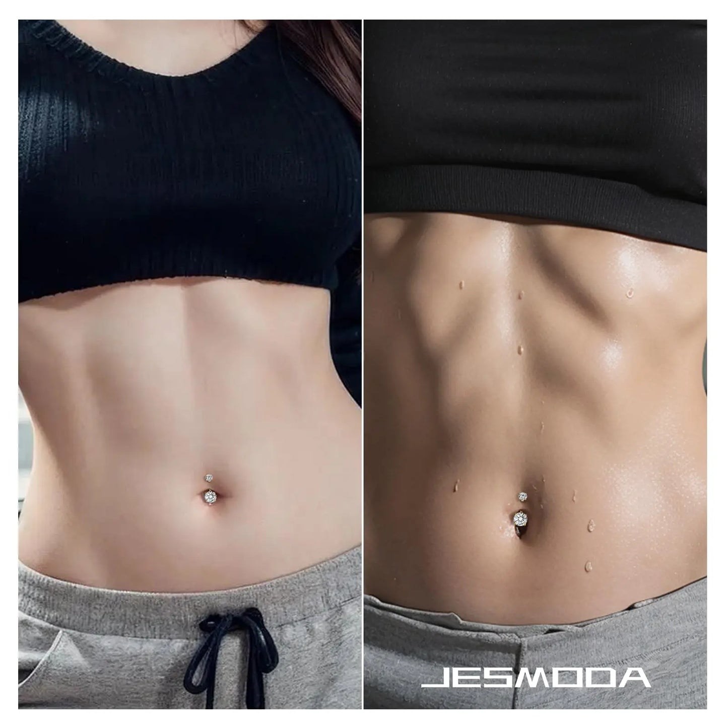 Stainless steel belly button piercing,