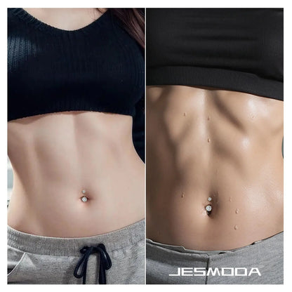 Stainless steel belly button piercing,