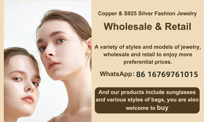 2025 New High-Quality Silver and Gold Color Set with 8mm Colorful Main Stone