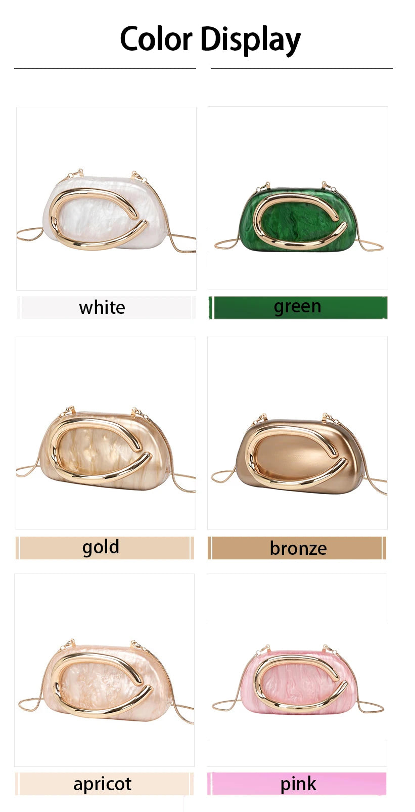 Fashion Women's Handbag Bride Metal Gold Women Luxury Evening Banquet Clutch Bag