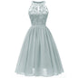 Women's Evening Dress Sexy Lace Chiffon Evening Gowns Ladies Sleeveless Robe Elegant Solid Cocktail Party Dresses Vestidos