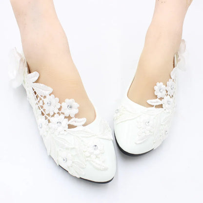 White Flower Pumps New Arrival Women's Shoes