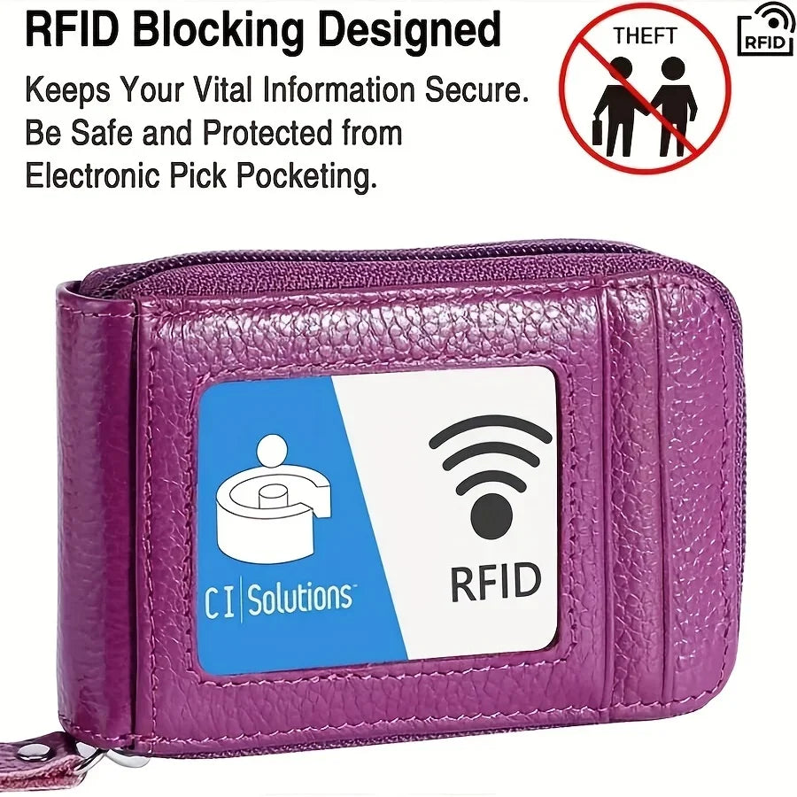 RFID Blocking Multi Card Slots Card Holder