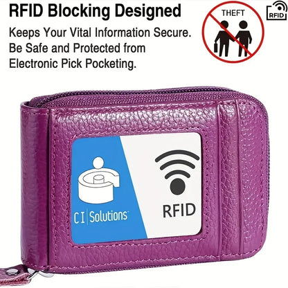 RFID Blocking Multi Card Slots Card Holder