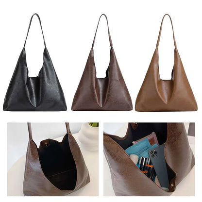 Large Capacity Women PU Soft Leather Tote Bag