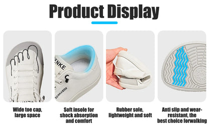 Womens Wide Toe Box Shoes Casual Comfortable Barefoot Slip On Loafers Zero Drop Leather Canvas