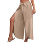 Womens Linen Wide Leg Flowy Bootcut Pants