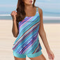 Womens' Bathing Suit Print Sling Swim Tank Top Shorts