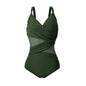 2025 New Sexy Plus Size One Piece Swimsuit Mesh Patchwork