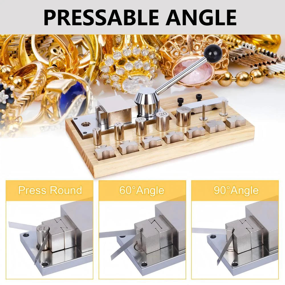 Ring Bending Machine Kit for Earring Finger Ring Jewelry Making Wooden Metal Bender III