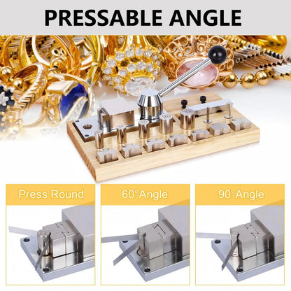 Ring Bending Machine Kit for Earring Finger Ring Jewelry Making Wooden Metal Bender III