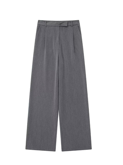 Willshela Women Fashion Solid Front Zipper Straight Pants High Waist Full Length