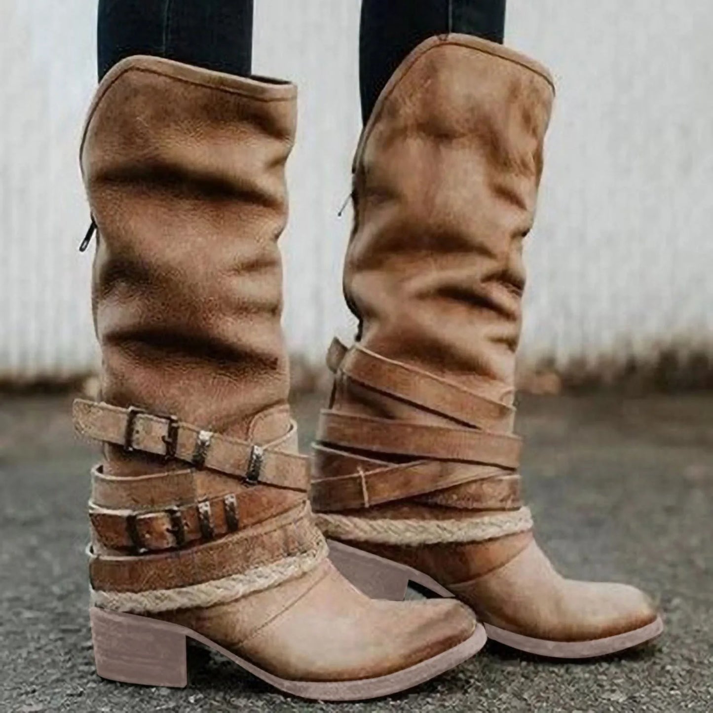 Womens Fashion Boots Knee High Wide Calf