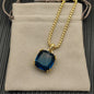 Fashionable and Simple Gold Crystal Marbella Necklace