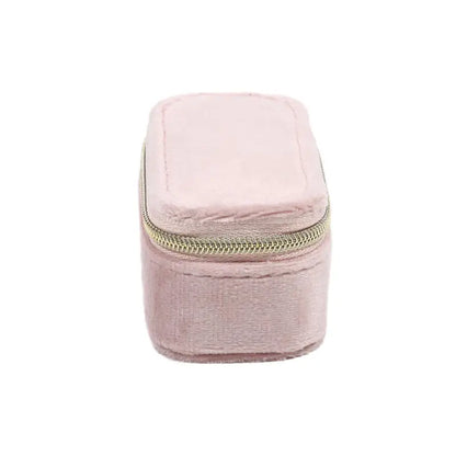 Portable Mini Jewelry Storage Box Travel Keychain Case for Earrings Necklaces Rings -