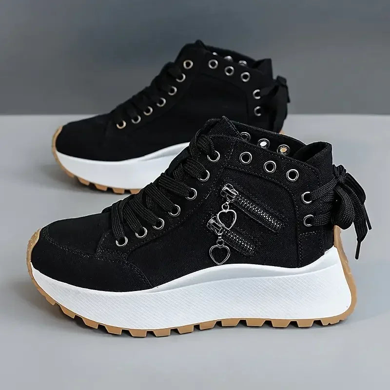 Women Sneakers High Top Denim Canvas Shoes