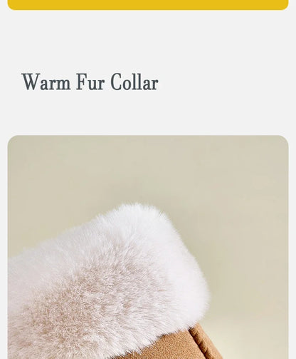 Winter Fur Cotton Slippers For Women Soft Comfort