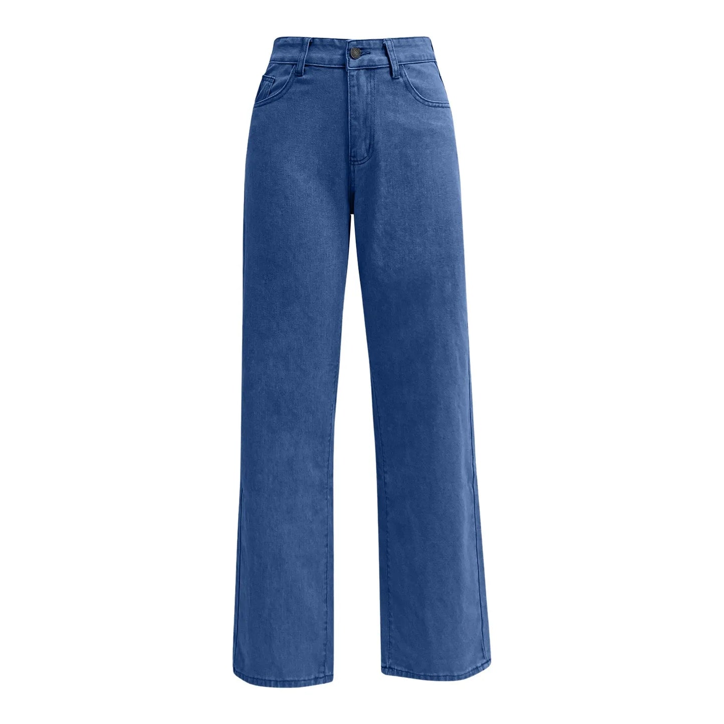Ladies' High Waisted Straight Leg Pants Loose Casual