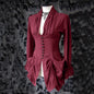 Gothic Shirt Medieval Stand Collar Ruffles Shirts