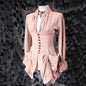 Gothic Shirt Medieval Stand Collar Ruffles Shirts
