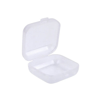 Transparent Plastic Mini Square Storage Box for Pill Jewelry Earrings Dustproof