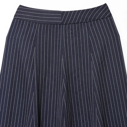 Striped Pleated Pants Baggy Wide Leg High Waist Pants