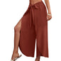 Womens Linen Wide Leg Flowy Bootcut Pants