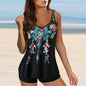 Womens' Bathing Suit Print Sling Swim Tank Top Shorts