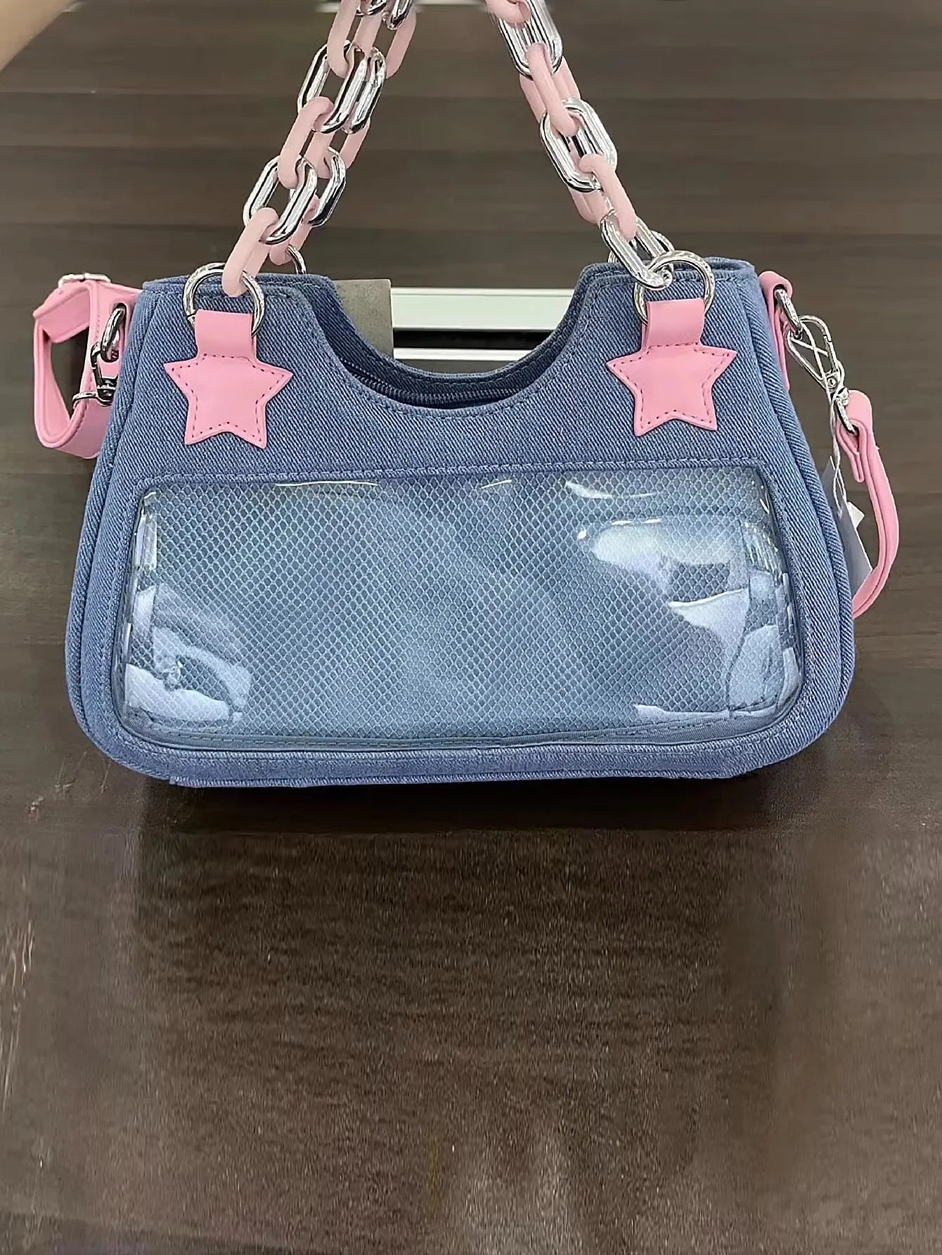 Fashion Shoulder Star Denim Bag