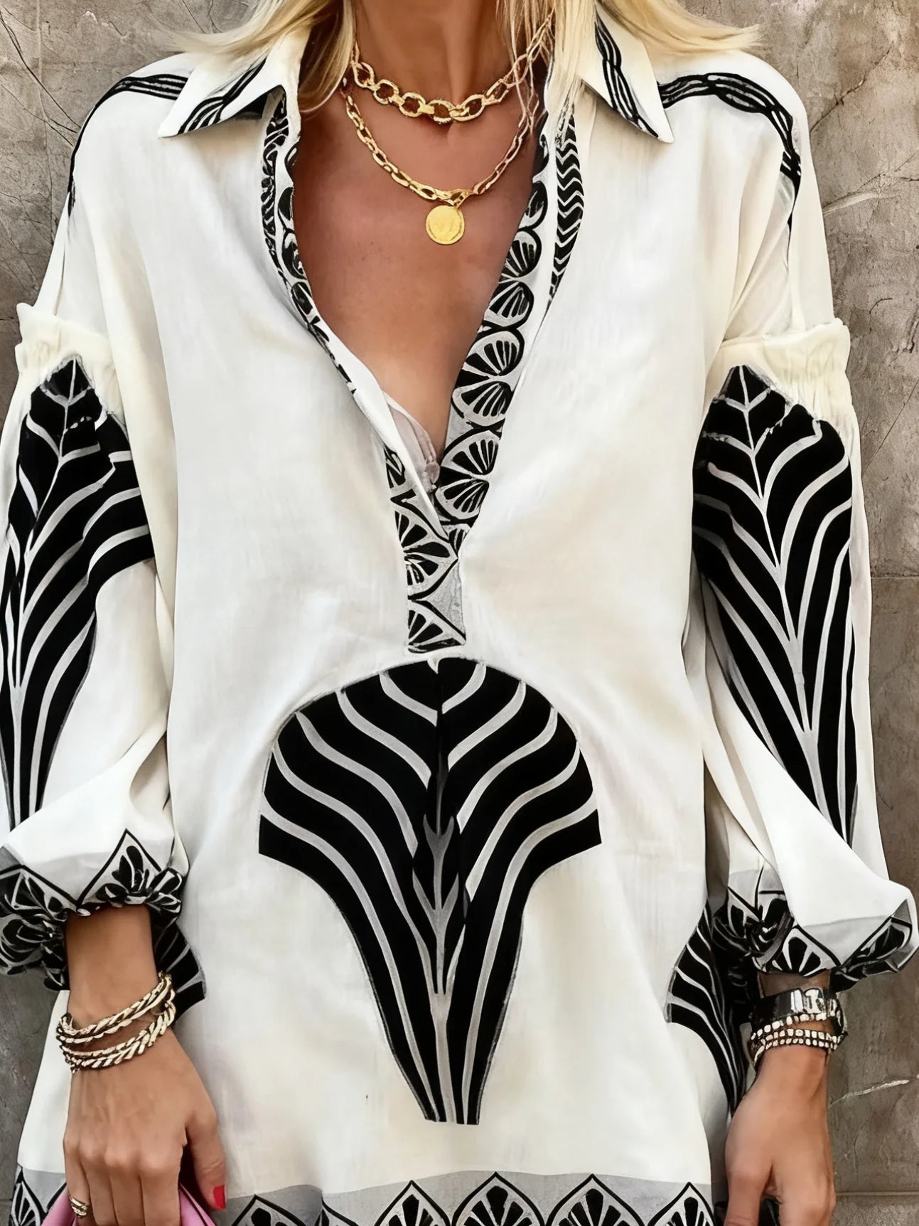 Women's Shirt Dress - Stylish and casual color-blocked design, versatile, suitable for seasonal wear