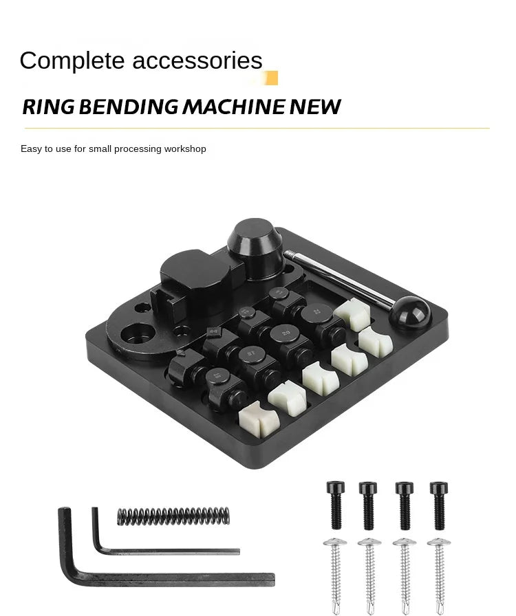 Metal Ring Bender Machine Jewelry Making Tool for Gold Silver Copper Round Forming Rolling Press DIY Craft Kit