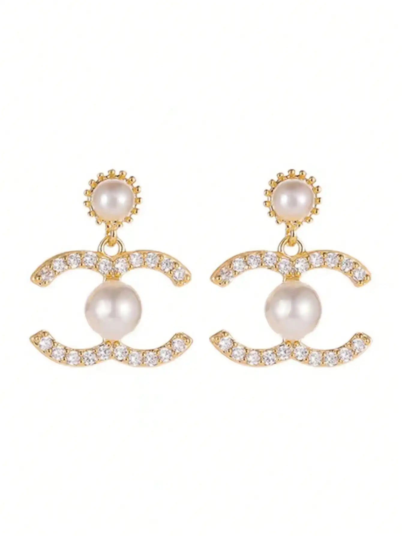 Elegant Charm Dangle Earrings – 1 Pair Vintage Faux Pearl