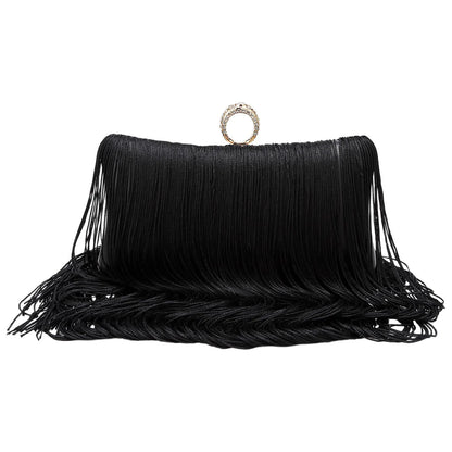 Evening Bag for Women Long Tassel Design Clutch Purses For Wedding Cocktail Prom