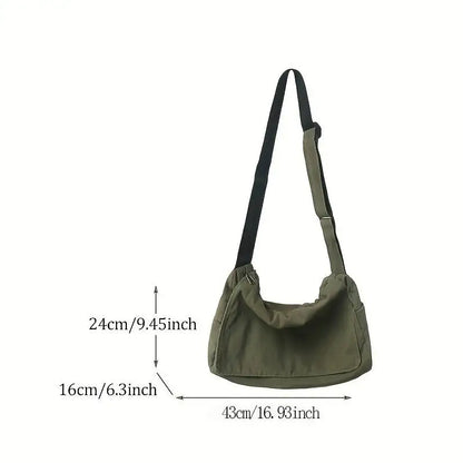 Messenger Bag, Vintage Canvas Teenager Shoulder Tote