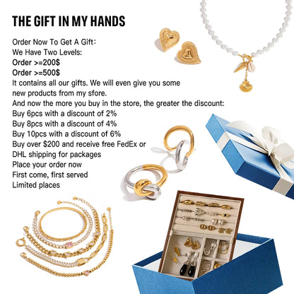 Simple Classic 18K Gold Color Plated Stainless Steel Heart-