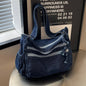 Women Casual Large Capacity Denim Messenger Bag Adjustable Strap