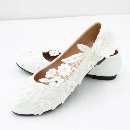 White Flower Pumps New Arrival Women's Shoes
