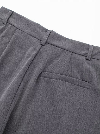 Willshela Women Fashion Solid Front Zipper Straight Pants High Waist Full Length