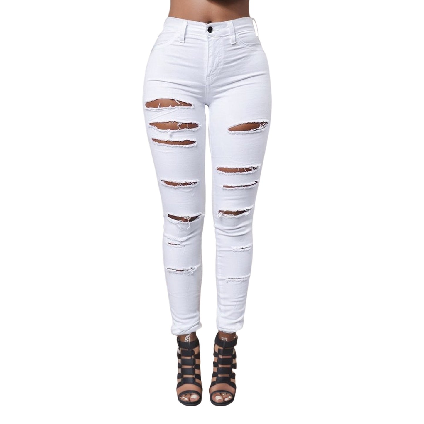 New Ripped Jeans Women'S Pencil Pants Ripped