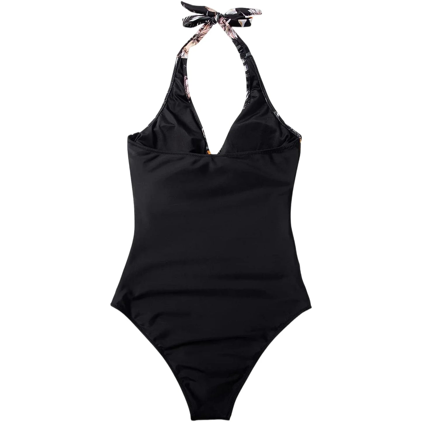 Tummy Control Swimsuit Cross Front Striped One Piece